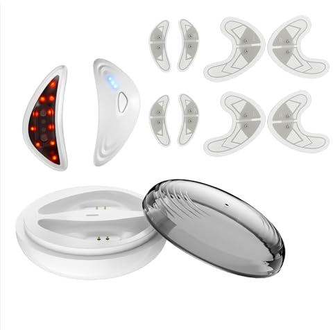 Micmetago Appareil de massage des yeux avec chaleur et fraîcheur, masque oculaire électrique anti-poches et anti-cernes, EMS doux, beauté du contour des yeux pour usage à domicile