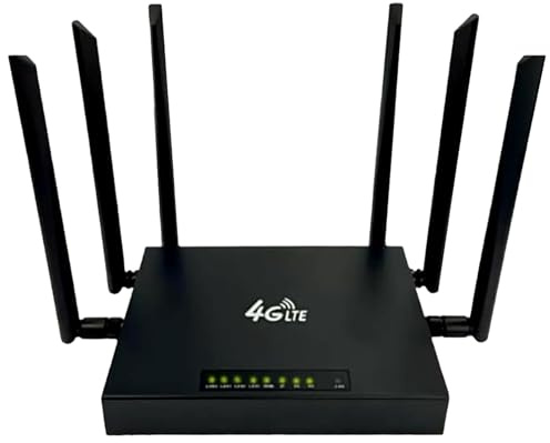 Hub Internet Wireless – Router Intelligente Con 6 Antenne Esterne, Amplificatore Di Segnale WiFi Veloce, Connettività Multi-dispositivo | Soluzione Di Rete Portatile Per Telefoni Cellulari, Computer,