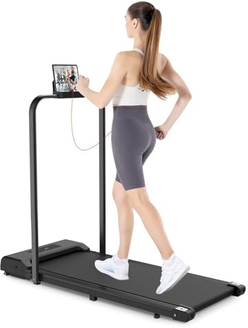 HomeFitnessCode Laufband Walking Pad Klappbar mit Neigung für Zuhause | Laufpad mit Steigung Treadmill 8KM 10KM Walkpad 130KG Gehband unter Schreibtisch Elektrisch Walking Band Laufbänder