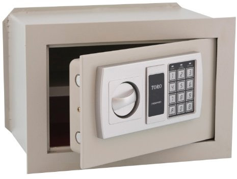 HOMEGARDEN - Cassaforte elettronica da parete con combinazione di acciaio 32 x 22 x 20 cm