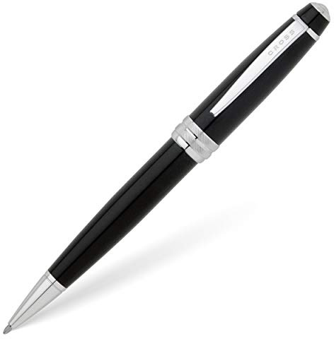 Cross Bailey Kugelschreiber (Drehmechanik, Schreibfarbe schwarz, Strichstärke M) Schwarz-Lack, 1 Stück (1er Pack)