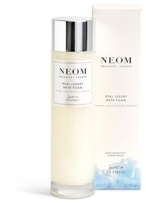NEOM - Real Luxury Bath Foam (200ml) | 100% Natural Fragrance | Lavender, Jasmine & Sandalwood | Essential Oil | Scent To De-Stress