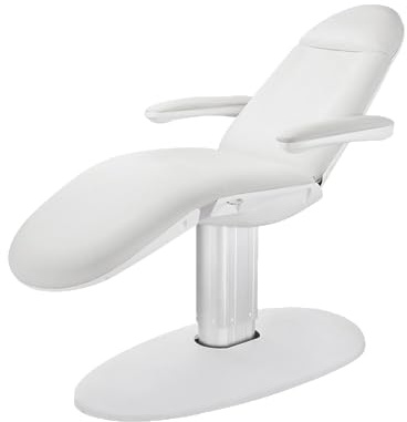 Weelko - Elektrische Kosmetikliege - Aesthetisch - Modern - Weiß - Polyurethan - 3 Motoren - Verstellbare Fußstütze - Höhenverstellbar - Outdoor - 75 kg