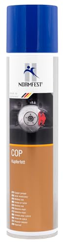Normfest Kupferfett-Spray COP – Hochtemperatur-Trennmittel & Korrosionsschutz – metallhaltiges Schmierfett bis +1.200 °C, wasserabweisend & hochdruckfest – Profi-Montagespray 400 ml