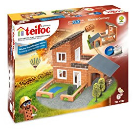 Teifoc Teifoc-T4700 Piedra Bloques Villa con Garaje, Color Multicolor with Garage (Eichsfelder Technik eitech GmbH 4700), T4700