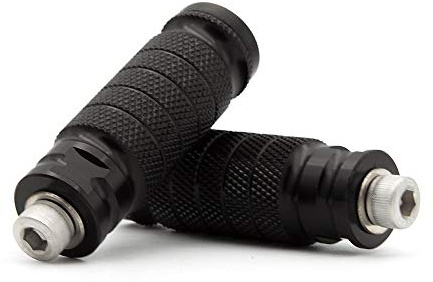 FXCNC - Repose-pieds arrière pour moto - Noir - Racing - Moto - Pédale fusion - Fixation mâle - Repose-pieds à bascule par CNC - En aluminium - 5 styles