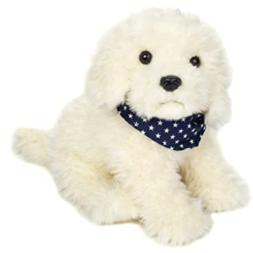 Teddy Hermann 91939 Hund Labradoodle 28 cm, Kuscheltier, Plüschtier, mit Sternchen-Halstuch, Sonderedition Lieblingshunde mit recycelter Füllung