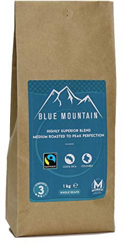 Moreish Fairtrade Blue Mountain - Highly Superior Medium Roast Coffee Beans - 1kg