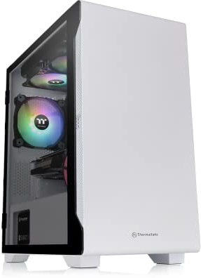 Boitier Mini Tour Micro ATX Thermaltake S100 TG avec Panneau vitré (Blanc)