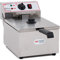 Ristoattrezzature Friggitrice Elettrica Singola Vasca, Professionale in Acciaio Inox - 10 Litri, Capacità Olio 6 Litri