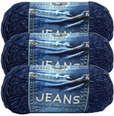 Lion Brand Yarn Jeans-Garn, B, 3er-Pack