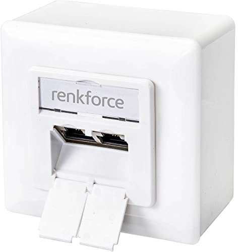 Renkforce Netzwerkdose Aufputz CAT 6 2 Port Reinweiß