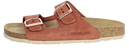 Grunland Sara CB2631 Mattone Marrone Ciabatte Donna Anatomiche Soft Pelle Fibbie BIRK 37