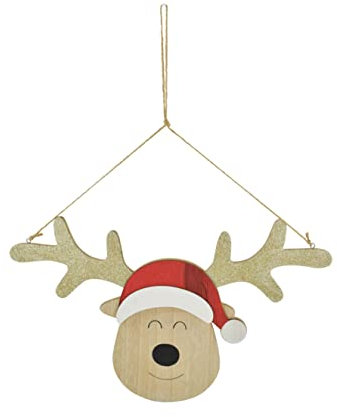 Hänger Rentierkopf | Dekohänger Rentier | Schild Türschild | Winter | 30x35 cm | Advent Weihnachten