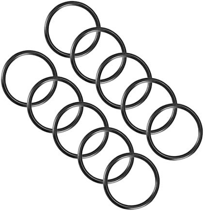 PATIKIL 38mmx32mmx3mm Nitrile Gomma O-Ring, 10 Pezzi Metrico Meccanico Sigillatura Guarnizione Rondelle di Tenuta Anelli per Acqua Idraulici, Nero