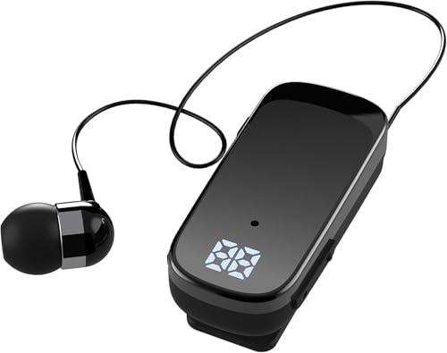Auricular Bluetooth Business con Cable Retráctil Manos Libres, Negro