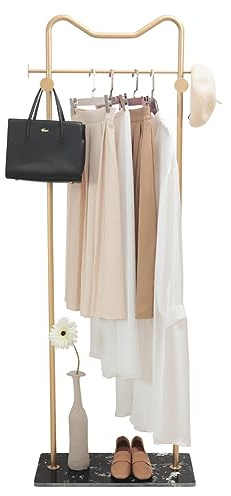 Cre Cra Marmor Kleiderständer,Metall Garderobenständer,Kleiderstange,Eckgarderobe,Multifunktional Freistehender Kleiderständer,Kleidung Rack Kleidungsständer,kleiner Kleiderständer,jackenstaender