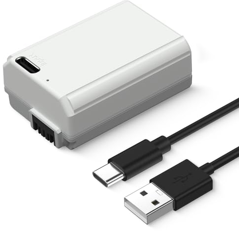 K&F CONCEPT NP-FW50 Akku mit Typ C Direktladeschnittstelle Kompatibel mit den Kameras A7, Alpha 7R, A7S, A7S II, A7M2, A7SM2, A7RM2, A6000,NEX-3 (1 Akku)