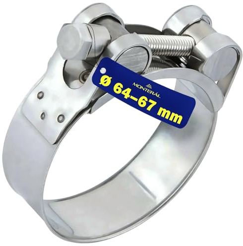 Collier De Serrage Métallique à Haute Pression avec Diamètre Ø 64 – 67 mm - Garantie de 10 Ans - MONTERAL