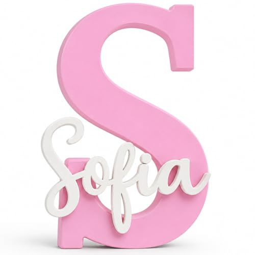 NEONOBS Letra Decorativa Personalizada con Nombre – Regalo Original para Niños, Comuniones, Bautizos o Cumpleaños – Decoración para Habitación Infantil – Varios Tamaños y Colores