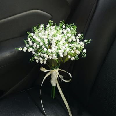 Ramos Blancos Lirio de Cala Artificial tulipán Lirio de los Valles Novias Dama de Honor Flores Ramo de Playa (pequeño Color Po)
