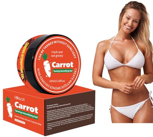 Gel bronceador de zanahorias, 1/2/3 unidades, 100 ml, aceite de loción autobronceadora, acelerador de bronceado con autobronceador, crema bronceadora premium para el sol, cuida la piel (1 unidad)