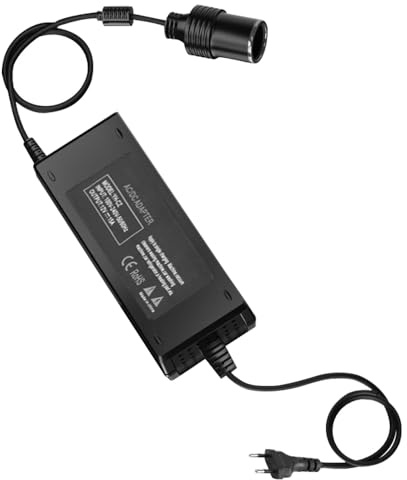 CLIUNT 180W 15A KFZ Netzadapter, Spannungswandler 220V auf 12V, Adapter 220V auf 12V, für Kühlbox, Autostaubsauger, Autokühlschrank