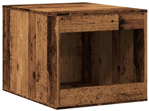 vidaXL Meuble de bac à litière pour Chat Vieux Bois Bois d'ingénierie