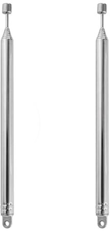 CWPFVQA Mât D'Antenne Télescopique 2 Pièces, Antenne Radio Portable, Antenne Autoradio, Antenne Radio TV, Antenne Radio FM, Antenne À Cardan