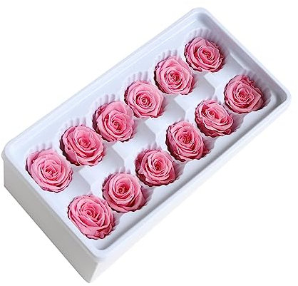 OKUMEYR 12stücke Box Mit Ewigen Rosen Valentinstagsgeschenk Konservierten Blumen Für Hochzeiten Und Romantische Anlässe Zartes Rosa Handwerksmaterial Für -blumenarrangements