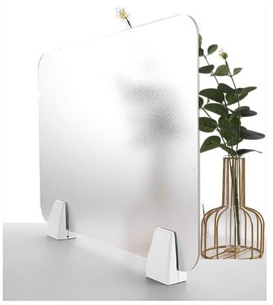 Acryl-Schreibtisch-Trennwand zum Festklemmen für Büro und Schulen, 30 x 100 cm, mattierte transparente Platte für mehr Privatsphäre und Konzentration