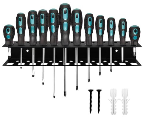 Support Mural Générique pour Tournevis - Organisateur d'Outils Métal Garage Atelier