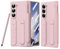 NINKI für Samsung Galaxy Z Fold 6 Hülle mit Displayschutz Samsung fold 6 Hülle mit Stift Halter Galaxy z fold 6 hülle mit handschlaufe Handyhülle für Samsung Galaxy Z Fold 6 Case Ständer Rosa