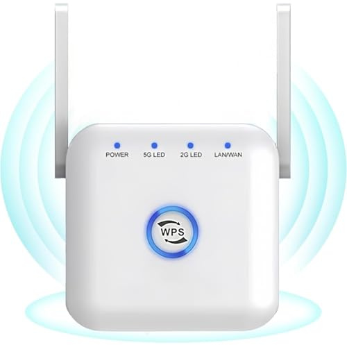 WiFi Extender, WiFi Booster, WiFi Repeater, Covers Up to 3650 Sq.ft and 45 Devices, Internet Booster - with Ethernet Port, Quick Setup, Home Wireless Signal Booster