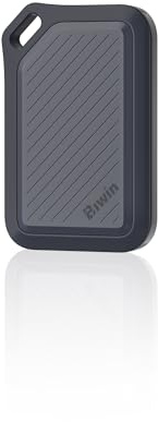 BIWIN Amber PR2000 Externe SSD 4TB USB 3.2 Gen2x2 - Bis zu 2000 MB/s IP67 wasserdicht - Portable NVMe External Solid State Drives mit USB-C & USB-A Adapter, Schwarz