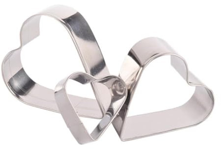 Cabilock 3 Piezas Cortador De Galletas Forma De Corazón De Acero Inoxidable Para Hornear Molde Para Galletas Forma De Corazón Herramienta De Cocina Para Hacer Pasteles