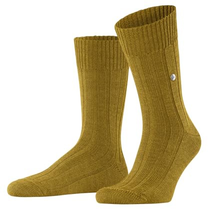 Burlington herrstrumpor Dover M så ull enfärgad 1 par, gul Mustard 1593, 40–46, Gul Mustard 1593, 40-46