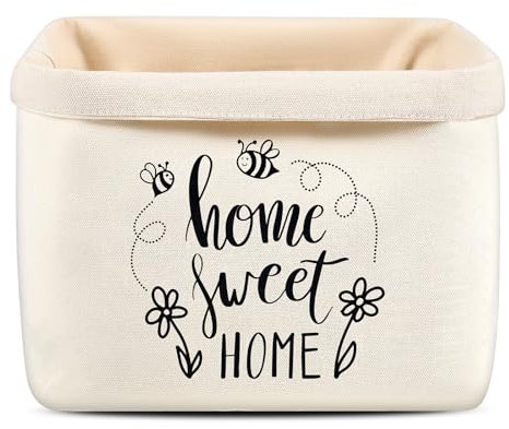 Xuniea Cesta de Pan con Home Sweet Home Regalo por Mudanza Bolsa de Pan Idea de Regalo de Inauguración Bolsa de Marroco de Tela (Blanco)