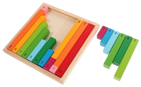 PERSELOSO Juguete de Palitos Montessori de Madera para Desarrollo Lógico y Habilidades Matemáticas en Centros de Educación Temprana y Jardines Infantiles