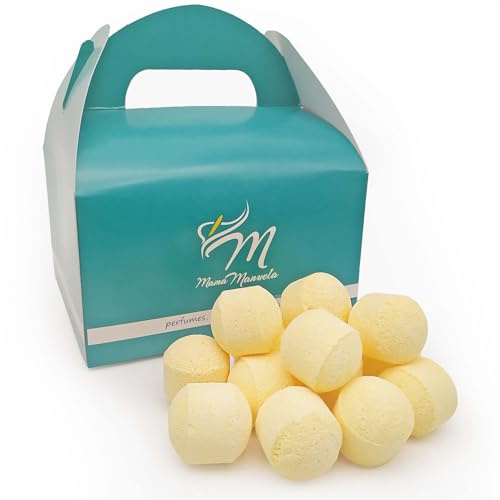 Caja regalo 50 mini bombas efervescentes para manicura y pedicura - Aroma Piña colada – Alivia los pies cansados - Ablandan durezas, uñas y cutículas