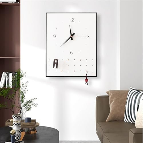 HAGJII Cache Compteur Electrique Mural Moderne Couvercle De Panneau électrique avec Horloge élégant Cache Tableau Electrique Decoratif Peinture De Cachette(Left,45 * 55CM_Vertical)