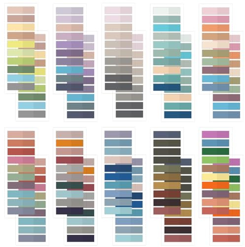 TANGJJY 4000 Stück Annotation Livre,10 Stile Sticky Tabs,Sticky Notes Aesthetic,Haftnotizen Tabs,Haftstreifen Transparent,Haftstreifen Pastell,Annotieren,To-Do Abreiss-Zettel für Schule,Büro,Zuhause