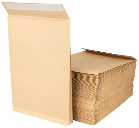 25 Stück Faltentasche Versandtasche E4 braun - 4cm Bodenfalte | 25 Stück Versandtaschen Versandkuverts E4, braun, 4cm Bodenfalte, Haftklebestreifen