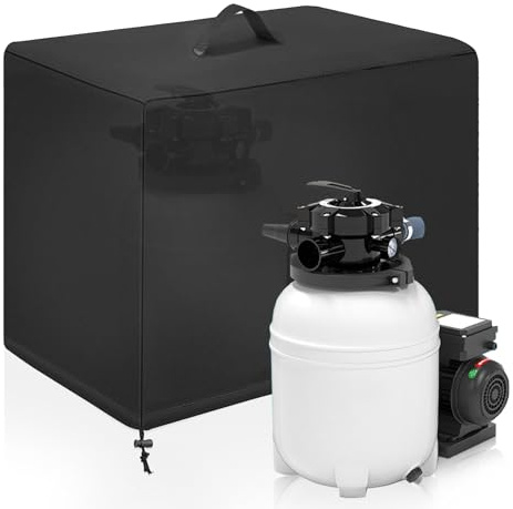 TZEKING Sandfilteranlage Pool Abdeckung,wasserdichte Sandfilteranlage Abdeckung für INTEX Poolpumpe Sandfilter,UV-beständiges Oxford-Gewebe,66x62x72cm