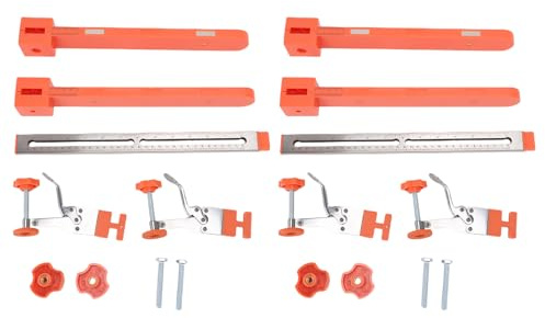 Kit de plantilla de instalación de correderas para cajones Herramientas de fijación rápida ajustables para carpintería Renovación del hogar con regla de acero inoxidable 4
