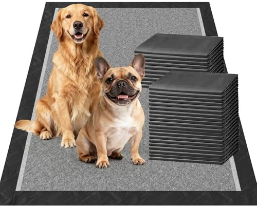 Gardner Pet 50 PCS Alèse Jetable Absorbant Chien Charbon 60x90CM | Tapis Absorbant, Tapis Éducateur Propreté, Ultra Absorbant, Anti-Fuite Résistante, Séchage Rapide, Pour Chiot Chiens Chats
