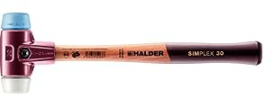 Halder 3017030Simplex Soft-Face Superplastic/TPE-Soft Mallet, Multi-Colour, 30 mm