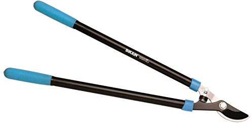 Tijera de Podar a Dos Manos - Longitud de 70 cm - Corte Bypass - Cuchillas Teflonadas para Menor Fricción - Mangos Tubulares Antioxidantes - Empuñaduras Ergonómicas y Antideslizantes - Bikain