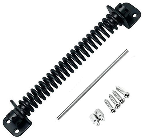 Securit Black Adjustable Spring Gate and Door Closer 250mm (10) - Black