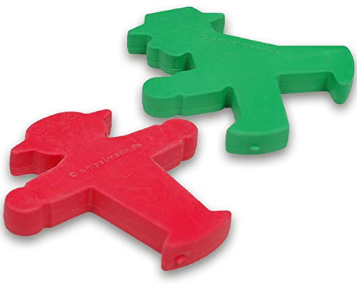AMPELMANN Radiergummi 2er Set – Geher Grün & Steher Rot – Höhe ca. 5,5 cm – BGVV-zugelassenes Novaprene – Lizenzprodukt aus Berlin – Tolle Schreibwaren-Geschenkidee